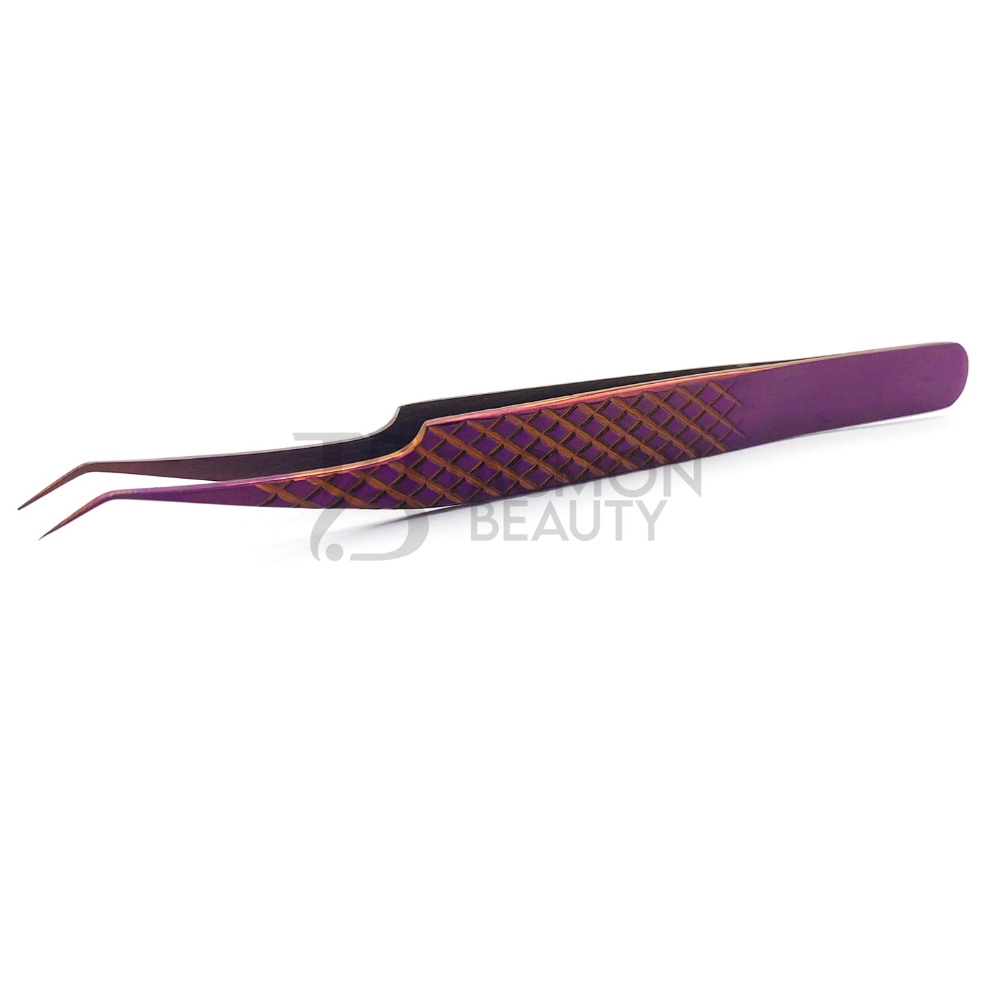 Purple Titanium Plasma Coated Eyelash Tweezer TBP-10