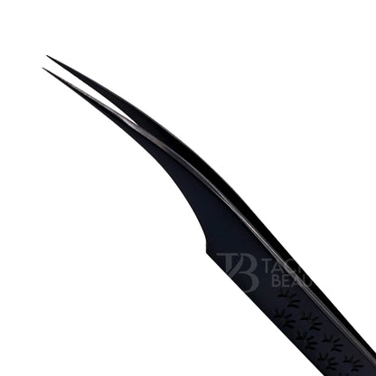 Black Titanium Plasma Coated Eyelash Tweezer TBB-10