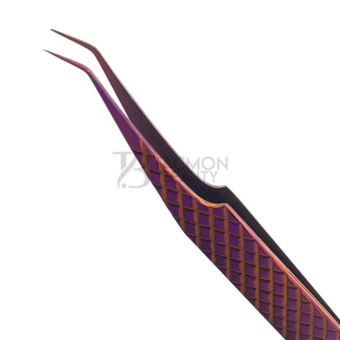 Purple Titanium Plasma Coated Eyelash Tweezer TBP-10