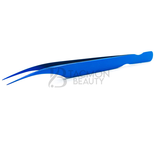 Blue Titanium Plasma Coated Eyelash Tweezer TB-Bl-11