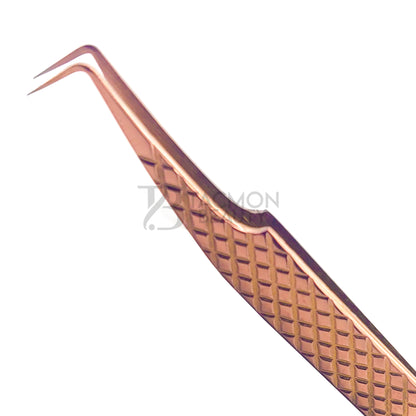 Rose Gold Titanium Plasma Coated Eyelash Tweezer TB-RG-11