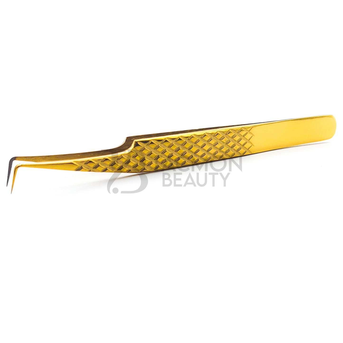 Gold Titanium Plasma Coated Eyelash Tweezer TBG-12