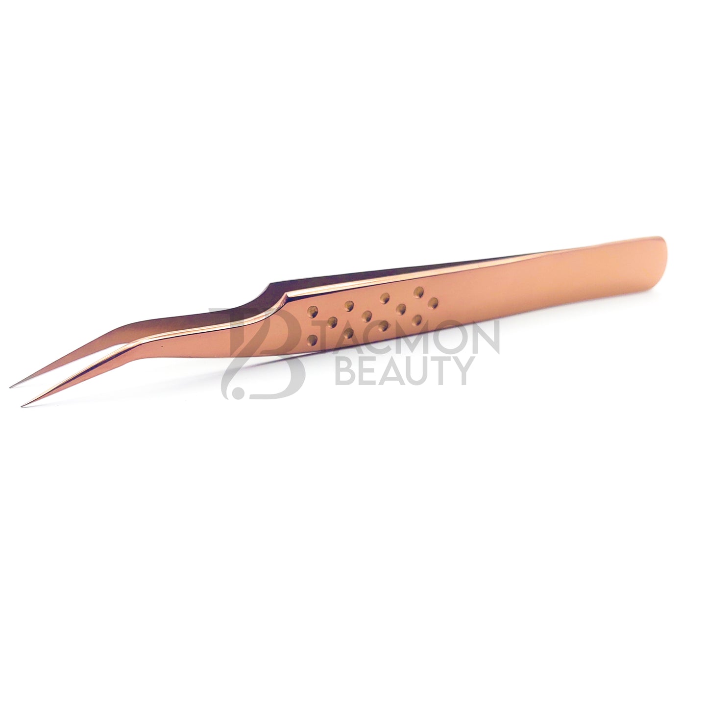 Rose Gold Titanium Plasma Coated Eyelash Tweezer TB-RG-13