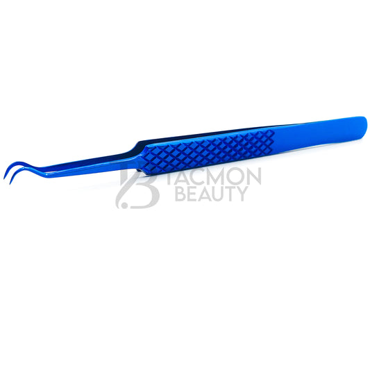 Blue Titanium Plasma Coated Eyelash Tweezer TB-Bl-13