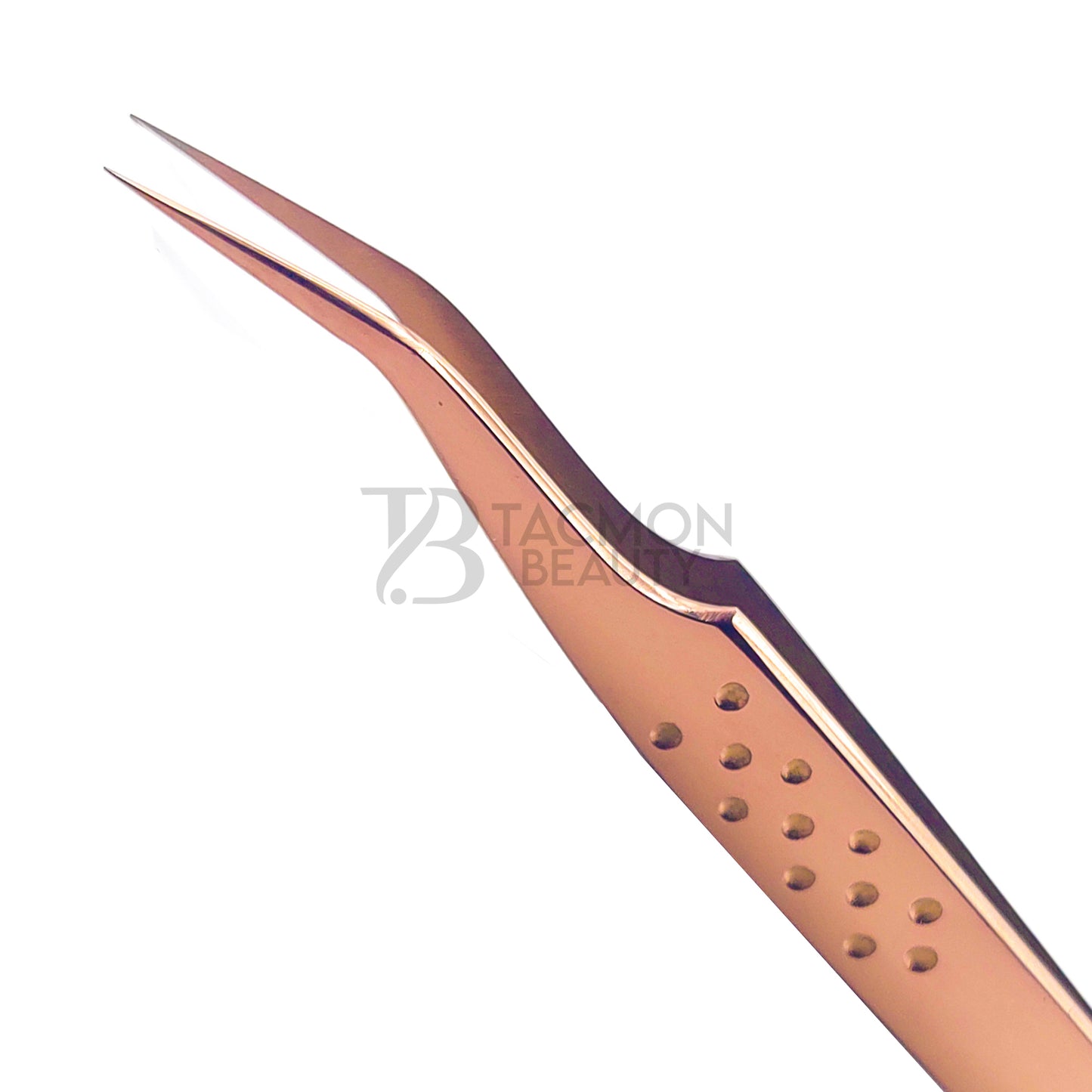 Rose Gold Titanium Plasma Coated Eyelash Tweezer TB-RG-13