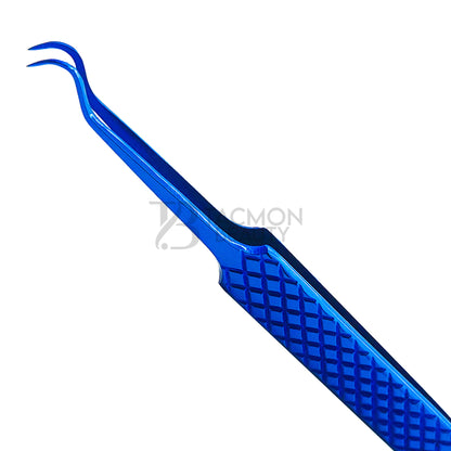 Blue Titanium Plasma Coated Eyelash Tweezer TB-Bl-13