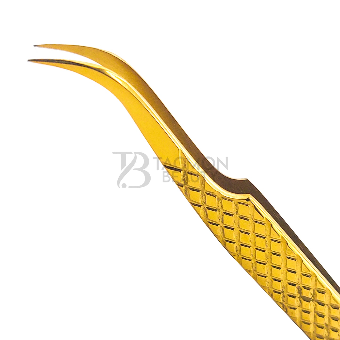 Gold Titanium Plasma Coated Eyelash Tweezer TBG-13