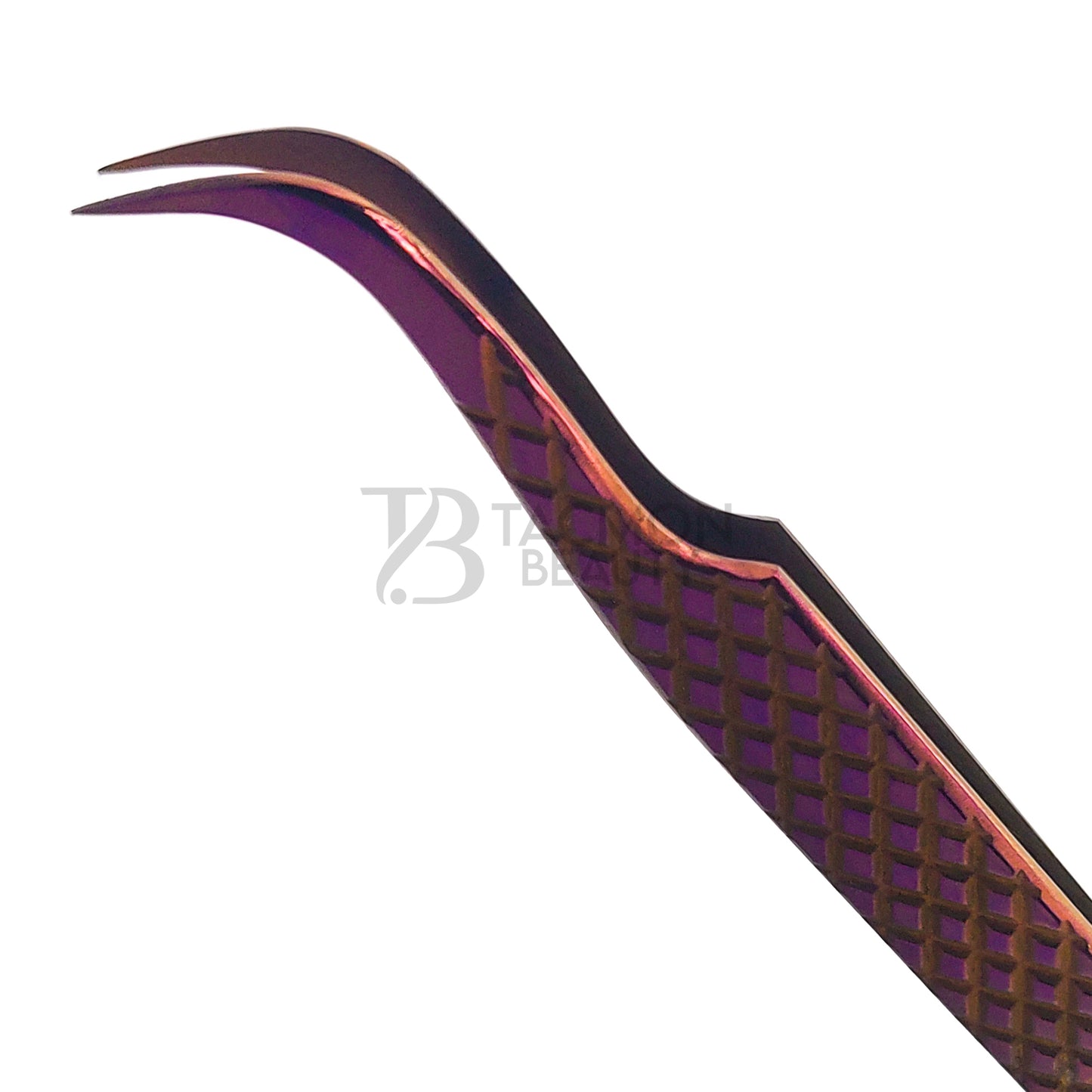 Purple Titanium Plasma Coated Eyelash Tweezer TBP-14