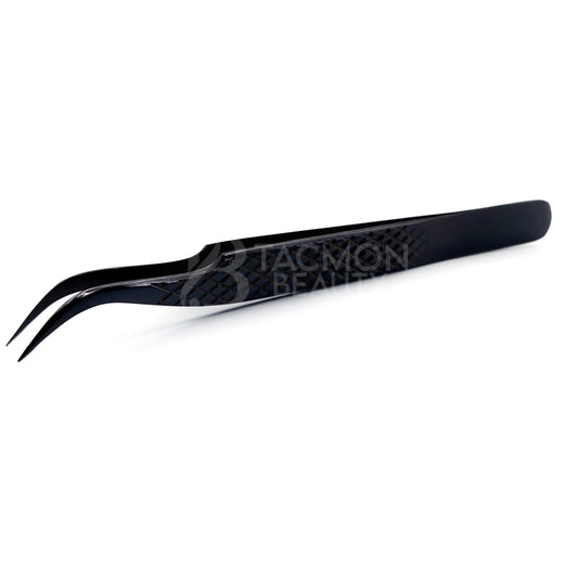 Black Titanium Plasma Coated Eyelash Tweezer TBB-15