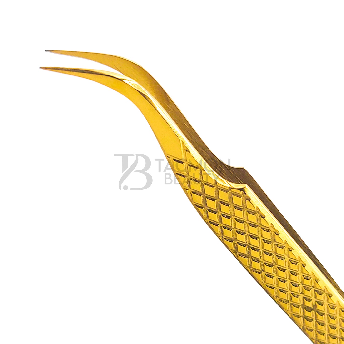 Gold Titanium Plasma Coated Eyelash Tweezer TBG-15