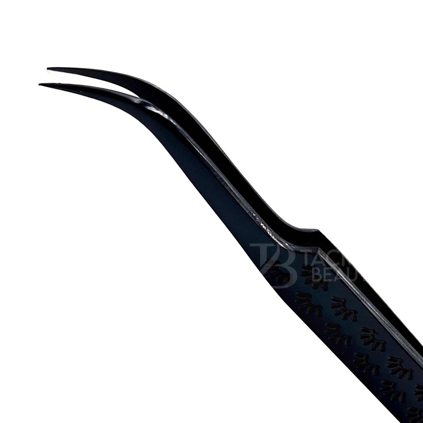 Black Titanium Plasma Coated Eyelash Tweezer TBB-16