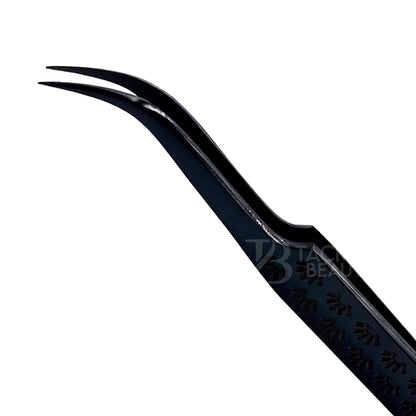 Black Titanium Plasma Coated Eyelash Tweezer TBB-16