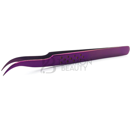 Purple Titanium Plasma Coated Eyelash Tweezer TBP-17