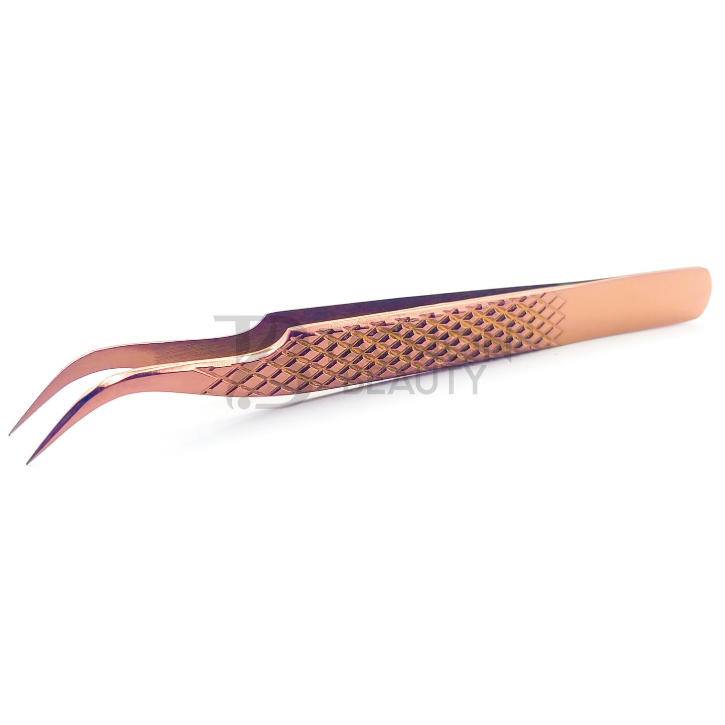 Rose Gold Titanium Plasma Coated Eyelash Tweezer TB-RG-17