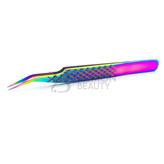 Multi/Rainbow Titanium Plasma Coated Eyelash Tweezer TB-MR-17