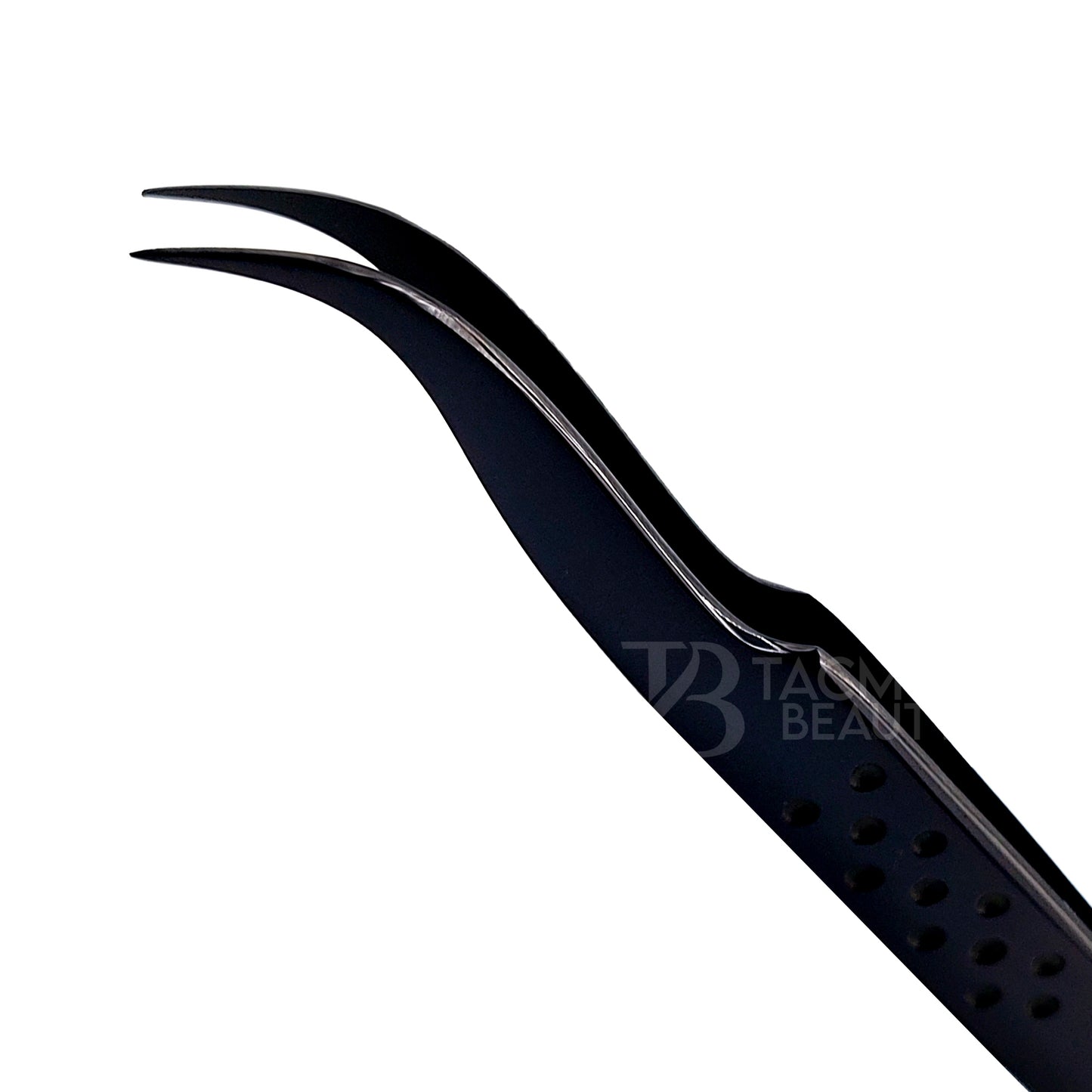 Black Titanium Plasma Coated Eyelash Tweezer TBB-17