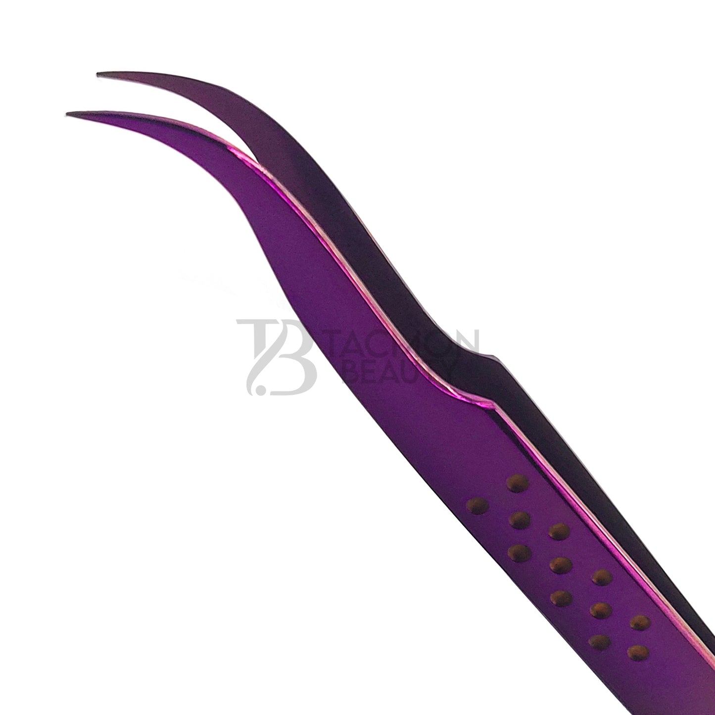 Purple Titanium Plasma Coated Eyelash Tweezer TBP-17