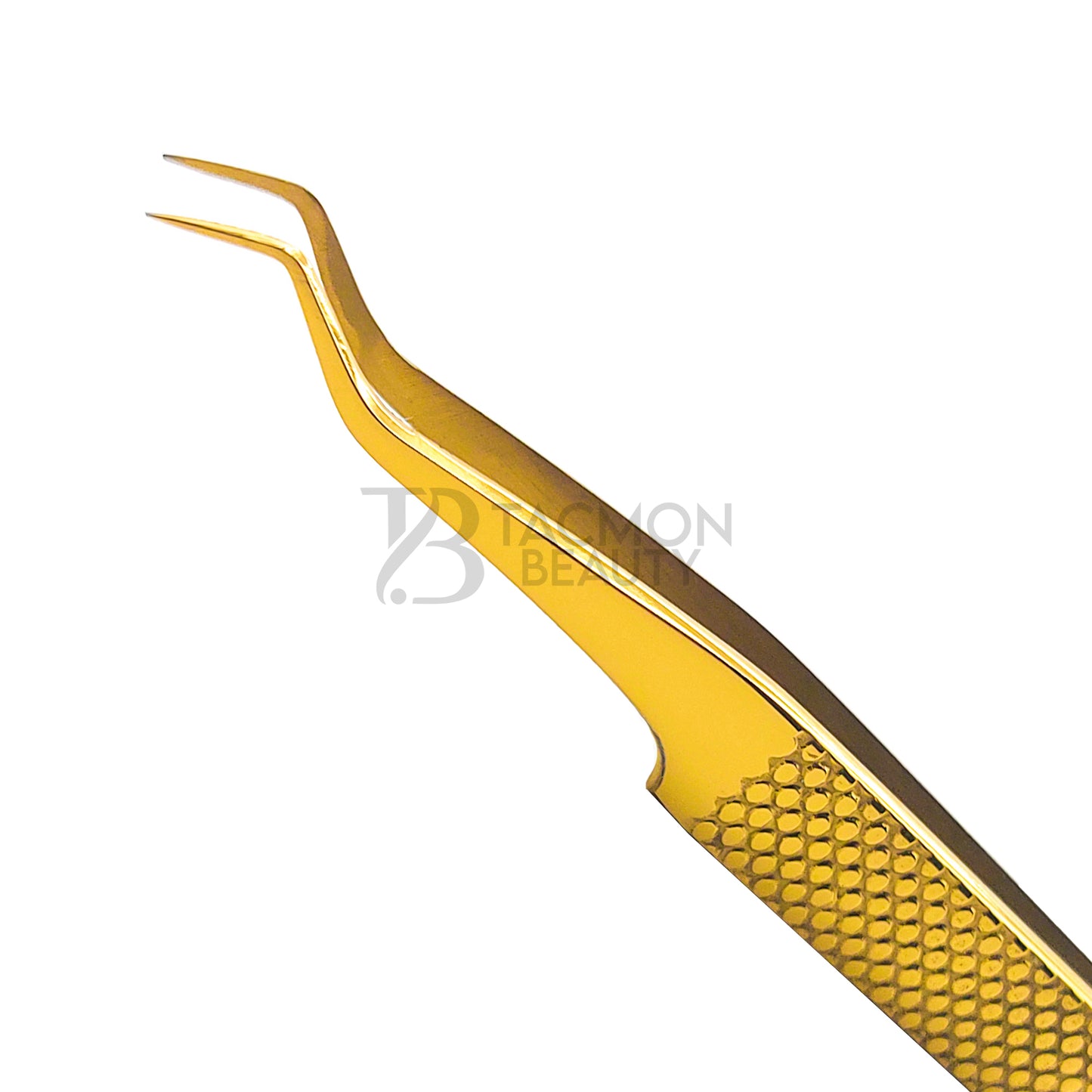 Gold Titanium Plasma Coated Eyelash Tweezer TBG-17