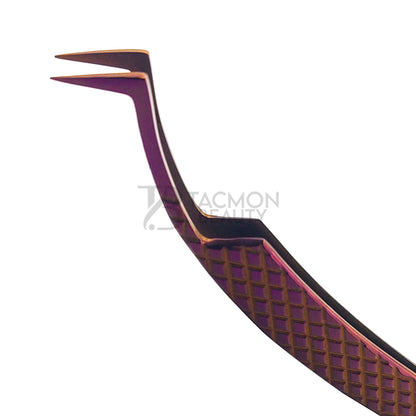 Purple Titanium Plasma Coated Eyelash Tweezer TBP-18