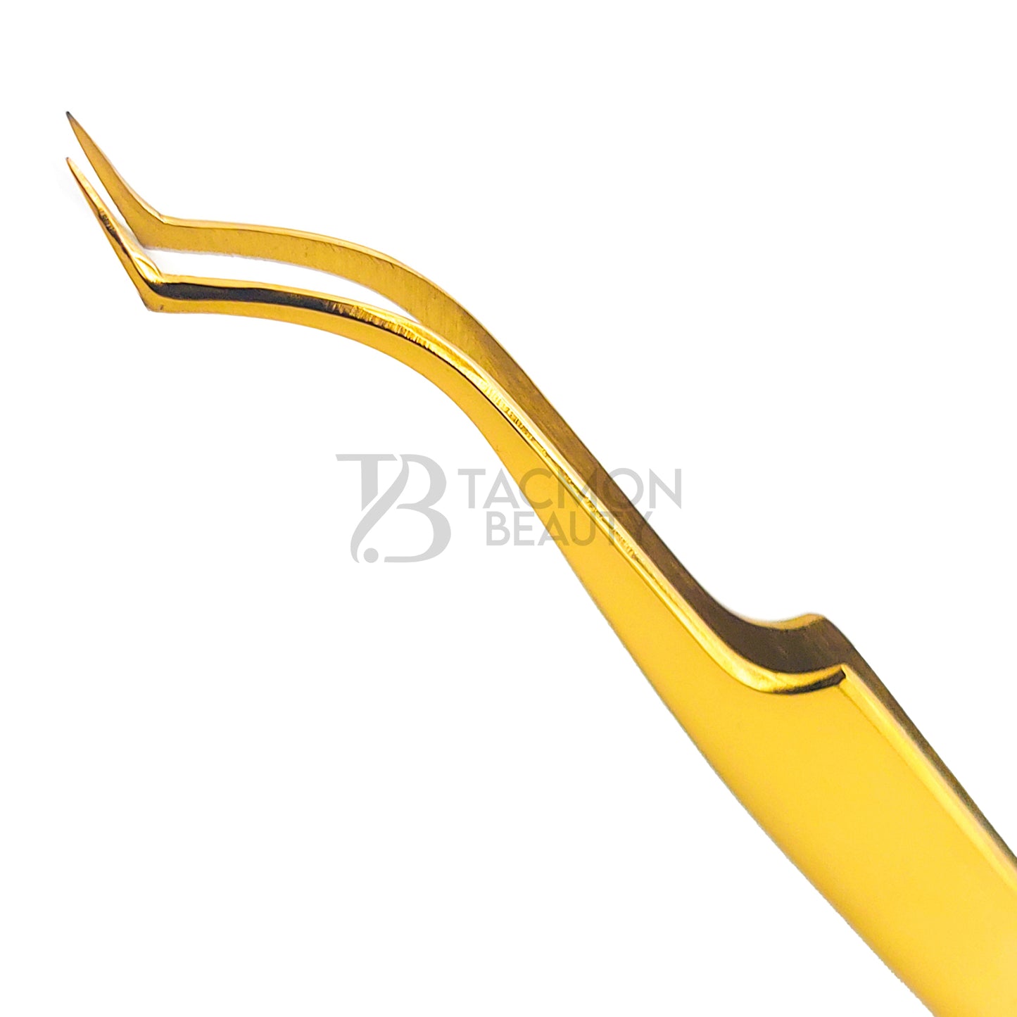 Gold Titanium Plasma Coated Eyelash Tweezer TBG-18