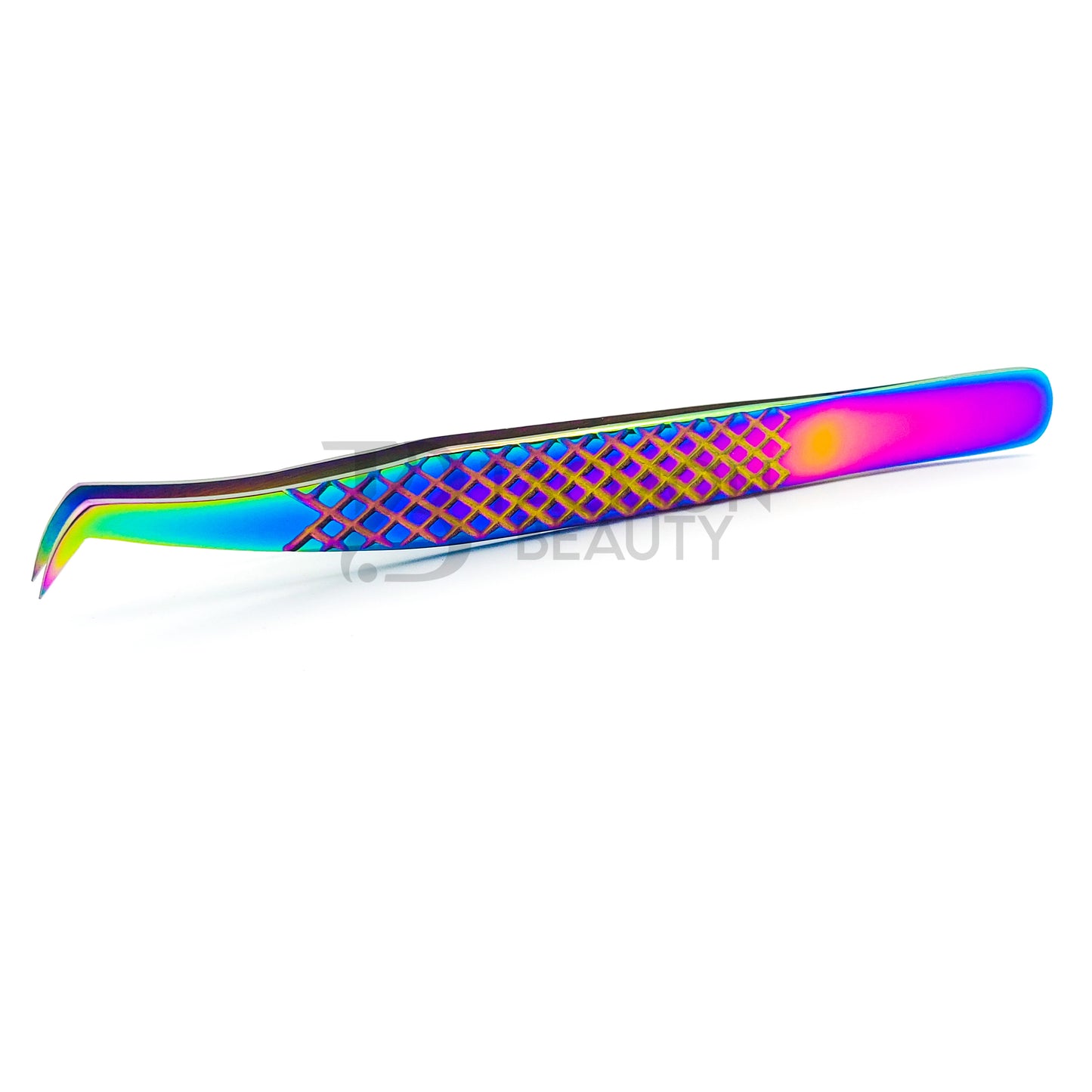 Multi/Rainbow Titanium Plasma Coated Eyelash Tweezer TB-MR-19