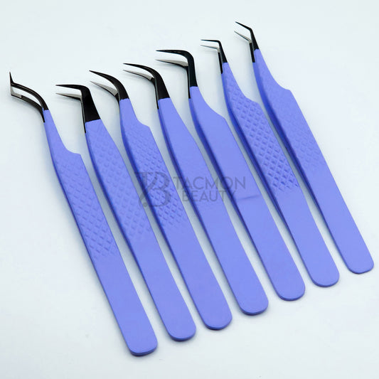 Light Purple Fiber Tip Collection Two - 7 Tweezers Set