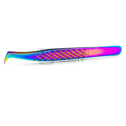 Multi/Rainbow Titanium Plasma Coated Eyelash Tweezer TB-MR-20