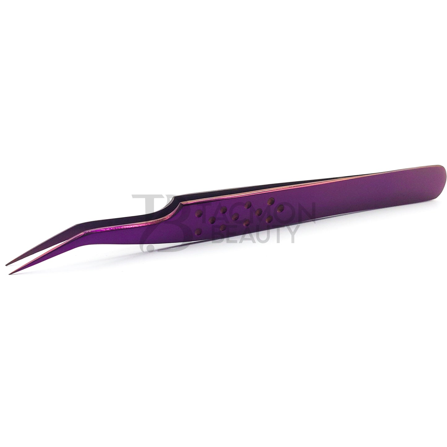 Purple Titanium Plasma Coated Eyelash Tweezer TBP-21