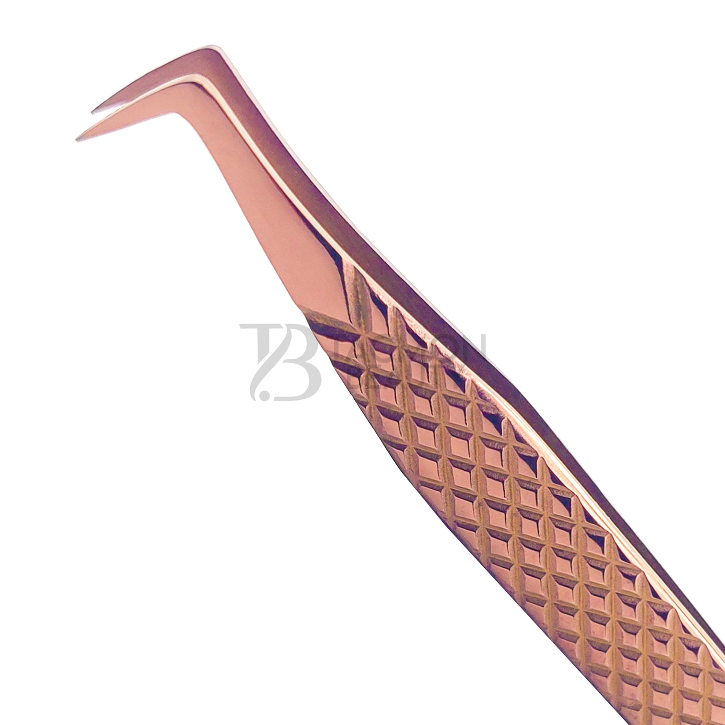 Rose Gold Titanium Plasma Coated Eyelash Tweezer TB-RG-21