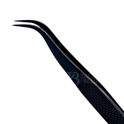 Black Titanium Plasma Coated Eyelash Tweezer TBB-21