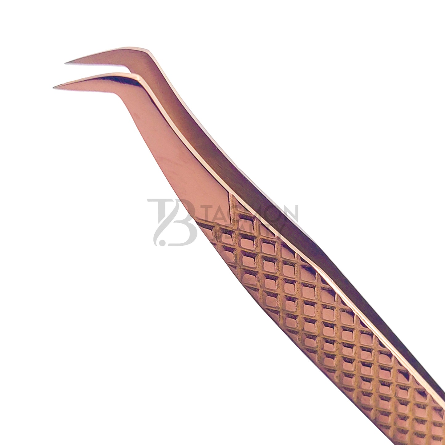 Rose Gold Titanium Plasma Coated Eyelash Tweezer TB-RG-22