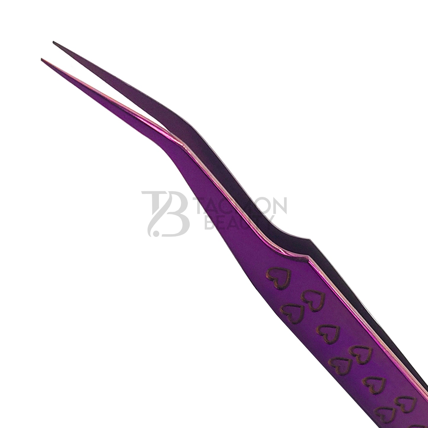 Purple Titanium Plasma Coated Eyelash Tweezer TBP-22