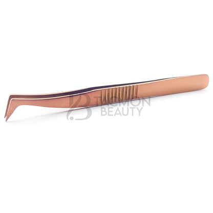 Rose Gold Titanium Plasma Coated Eyelash Tweezer TB-RG-23