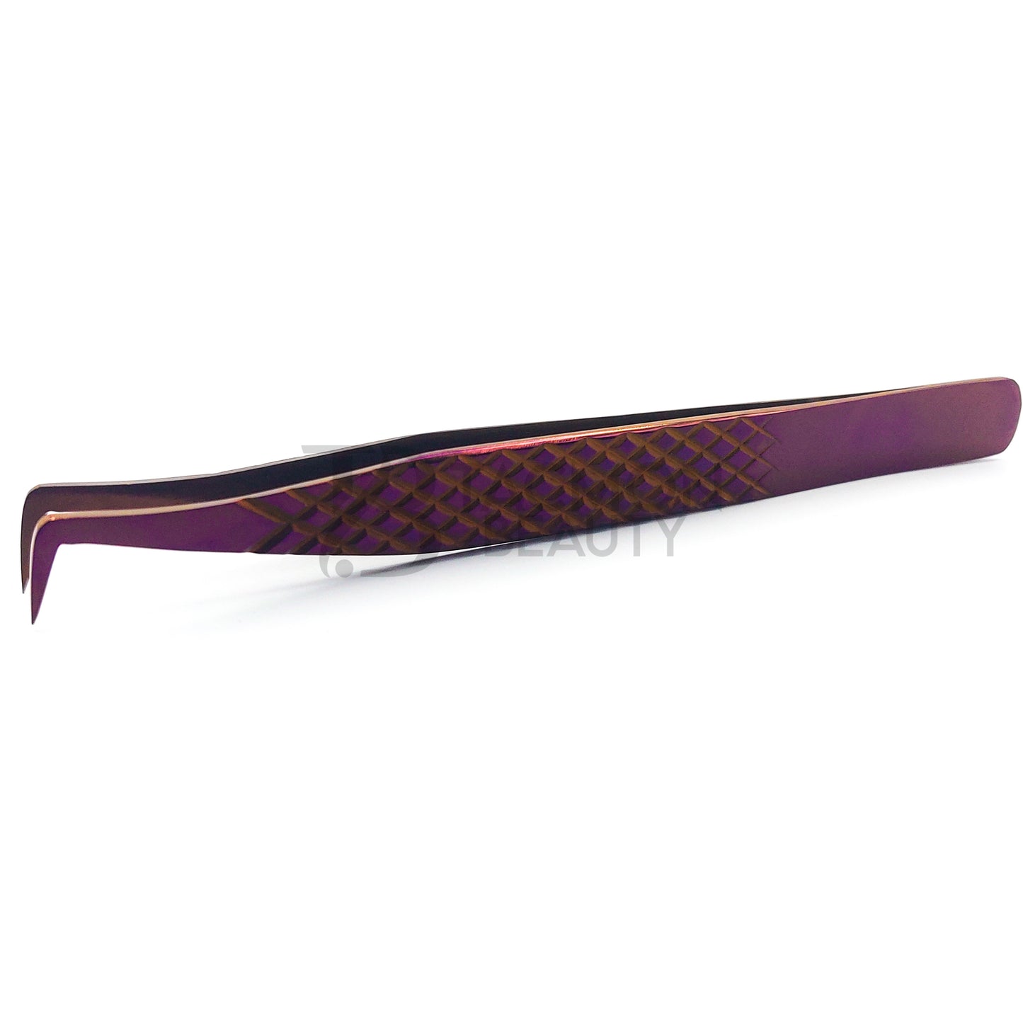 Purple Titanium Plasma Coated Eyelash Tweezer TBP-23