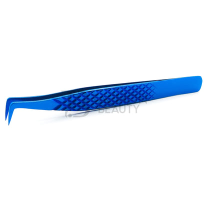 Blue Titanium Plasma Coated Eyelash Tweezer TB-Bl-23