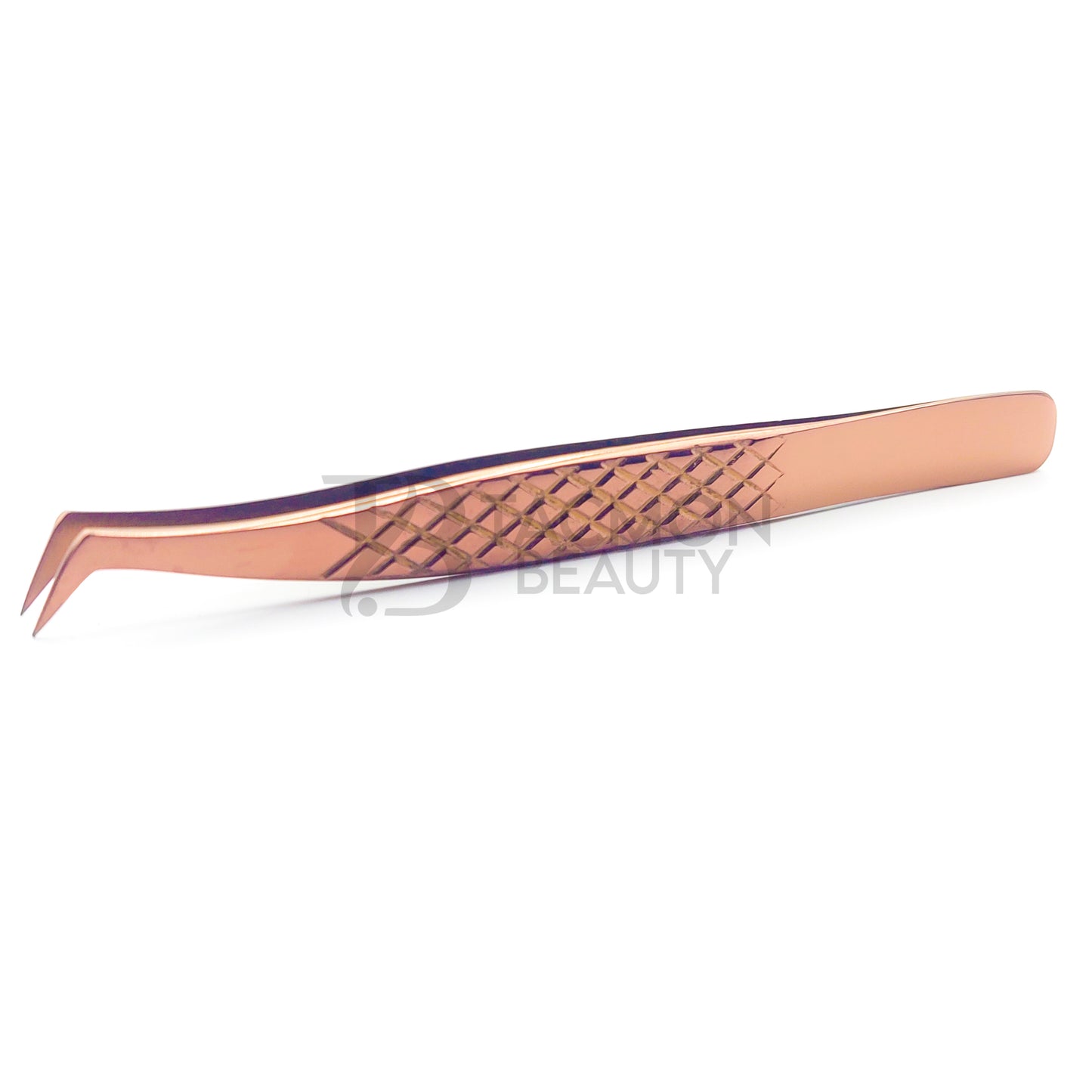 Rose Gold Titanium Plasma Coated Eyelash Tweezer TB-RG-24