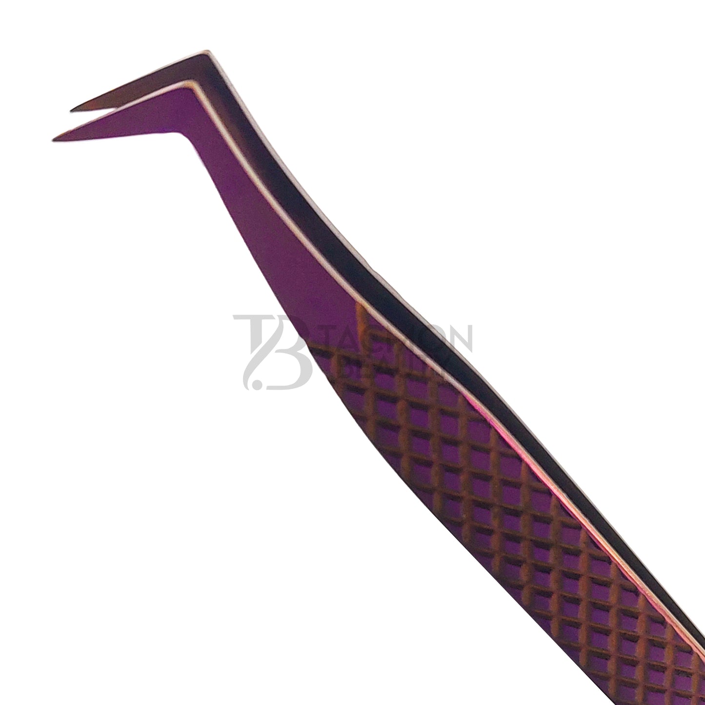 Purple Titanium Plasma Coated Eyelash Tweezer TBP-24