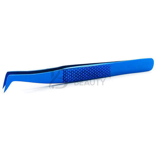 Blue Titanium Plasma Coated Eyelash Tweezer TB-Bl-25