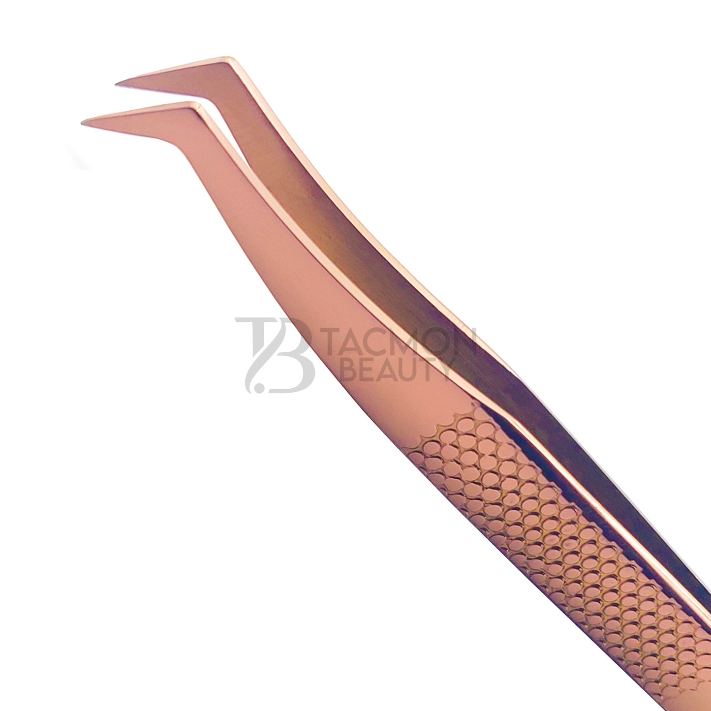 Rose Gold Titanium Plasma Coated Eyelash Tweezer TB-RG-25