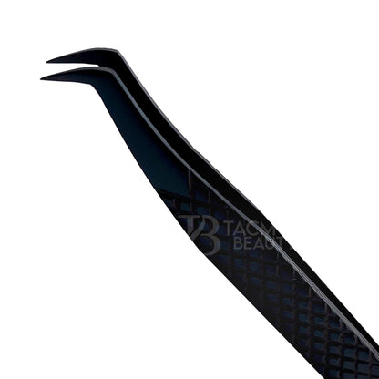 Black Titanium Plasma Coated Eyelash Tweezer TBB-25