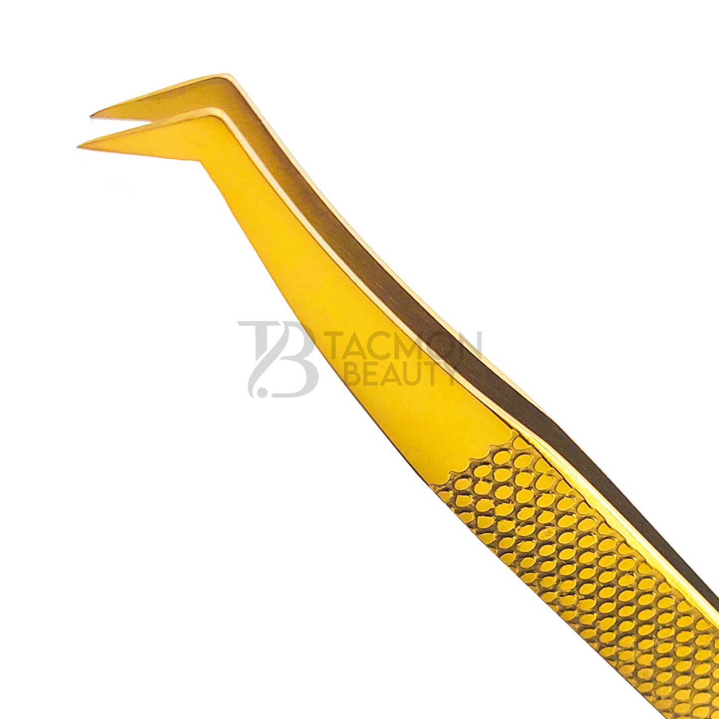 Gold Titanium Plasma Coated Eyelash Tweezer TBG-25