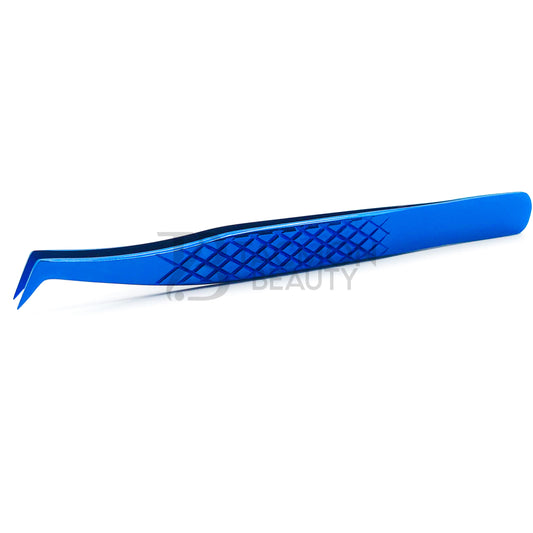 Blue Titanium Plasma Coated Eyelash Tweezer TB-Bl-26