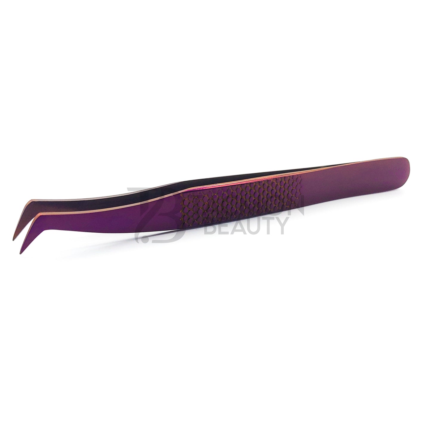 Purple Titanium Plasma Coated Eyelash Tweezer TBP-26