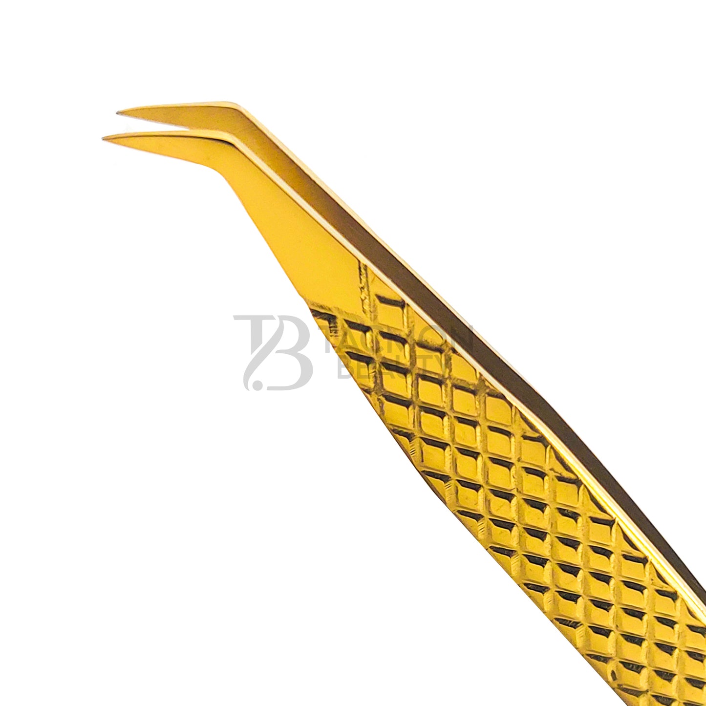 Gold Titanium Plasma Coated Eyelash Tweezer TBG-26