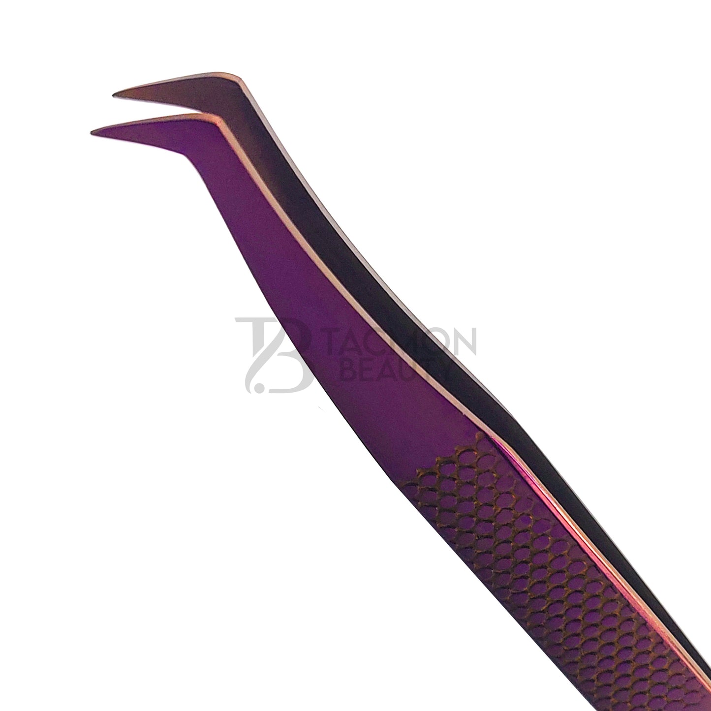 Purple Titanium Plasma Coated Eyelash Tweezer TBP-26