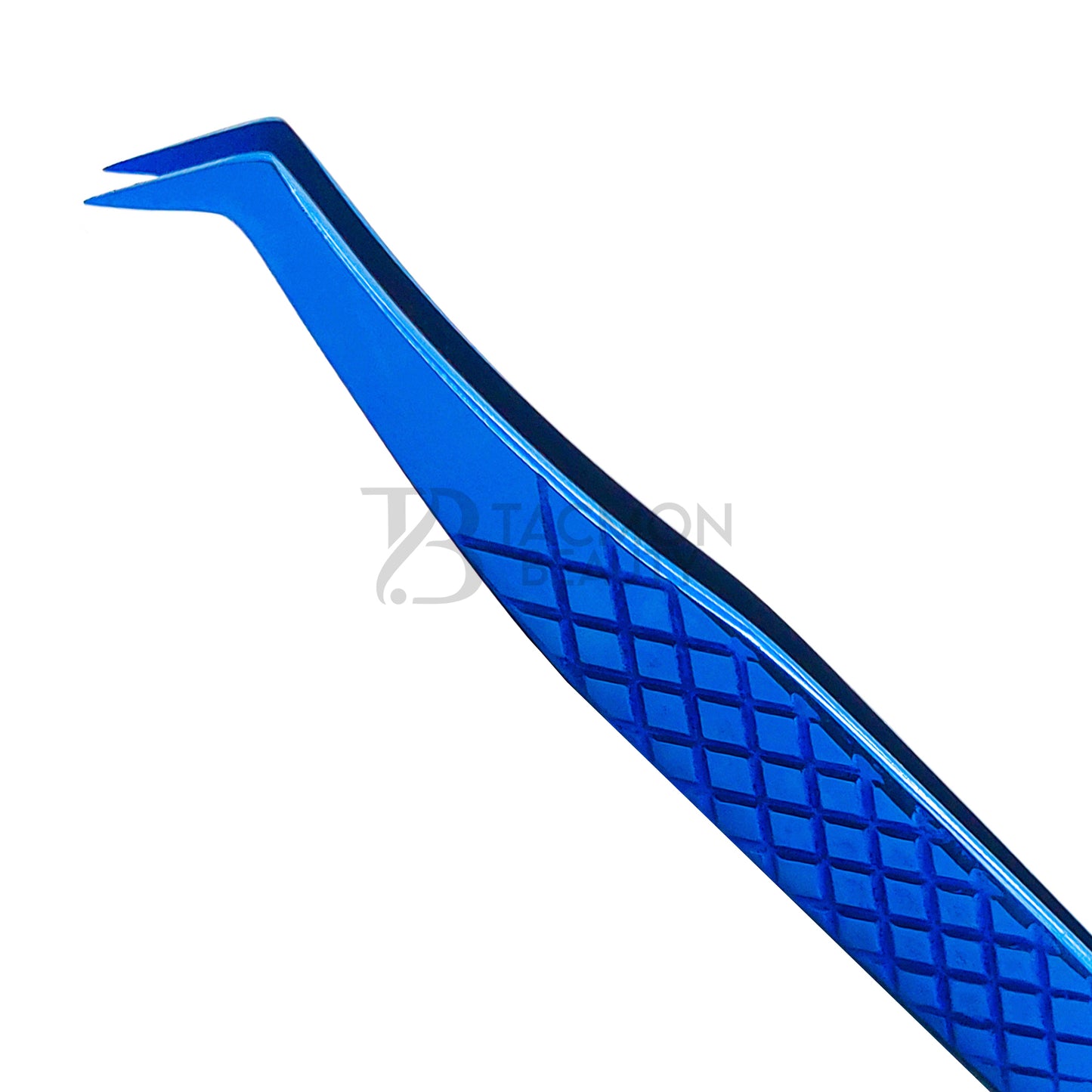 Blue Titanium Plasma Coated Eyelash Tweezer TB-Bl-26