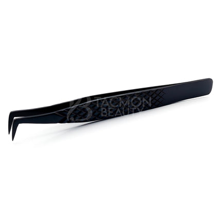 Black Titanium Plasma Coated Eyelash Tweezer TBB-27