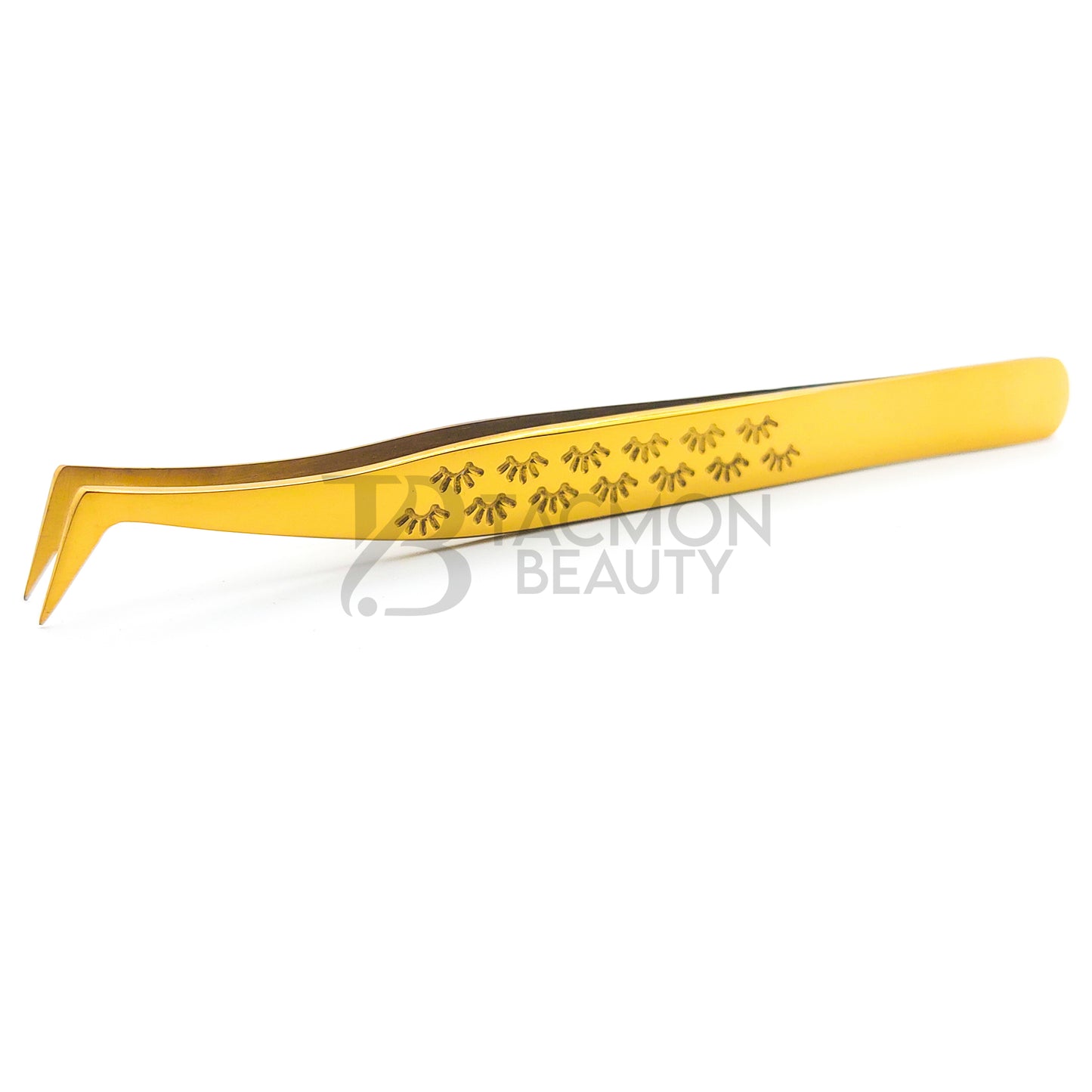 Gold Titanium Plasma Coated Eyelash Tweezer TBG-28