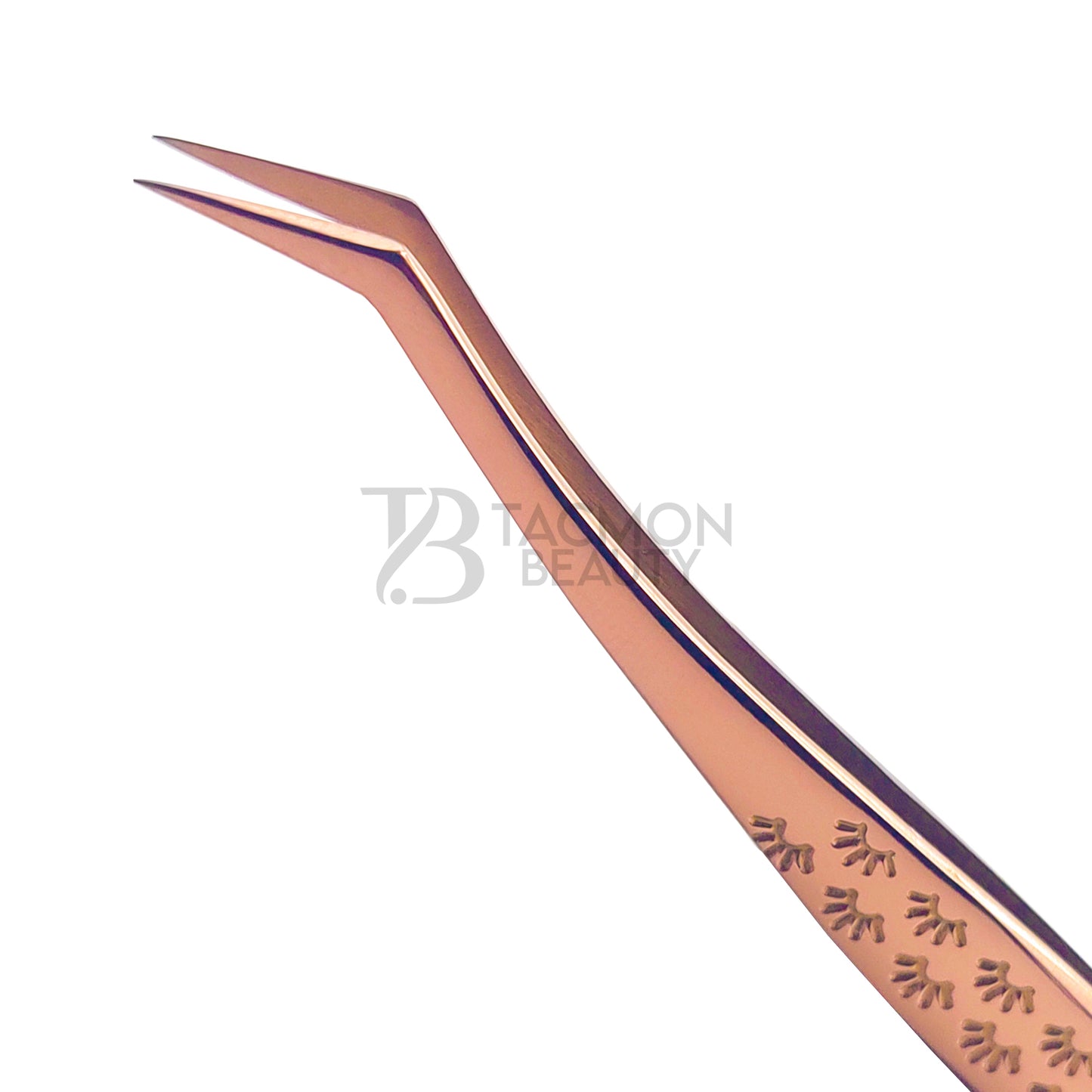 Rose Gold Titanium Plasma Coated Eyelash Tweezer TB-RG-28