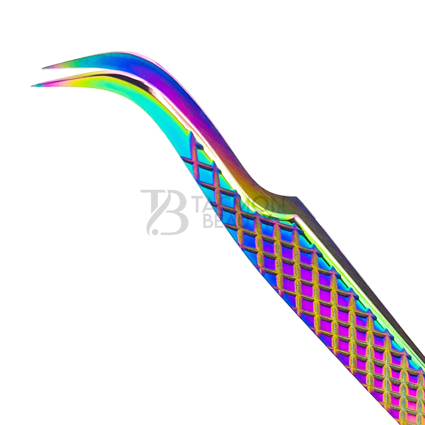 Multi/Rainbow Titanium Plasma Coated Eyelash Tweezer TB-MR-28